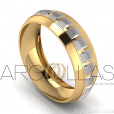 Argolla Confort 10K oro 6mm Diamantado (oro amarillo, blanco o rosado) MOD: 2002
